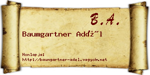 Baumgartner Adél névjegykártya